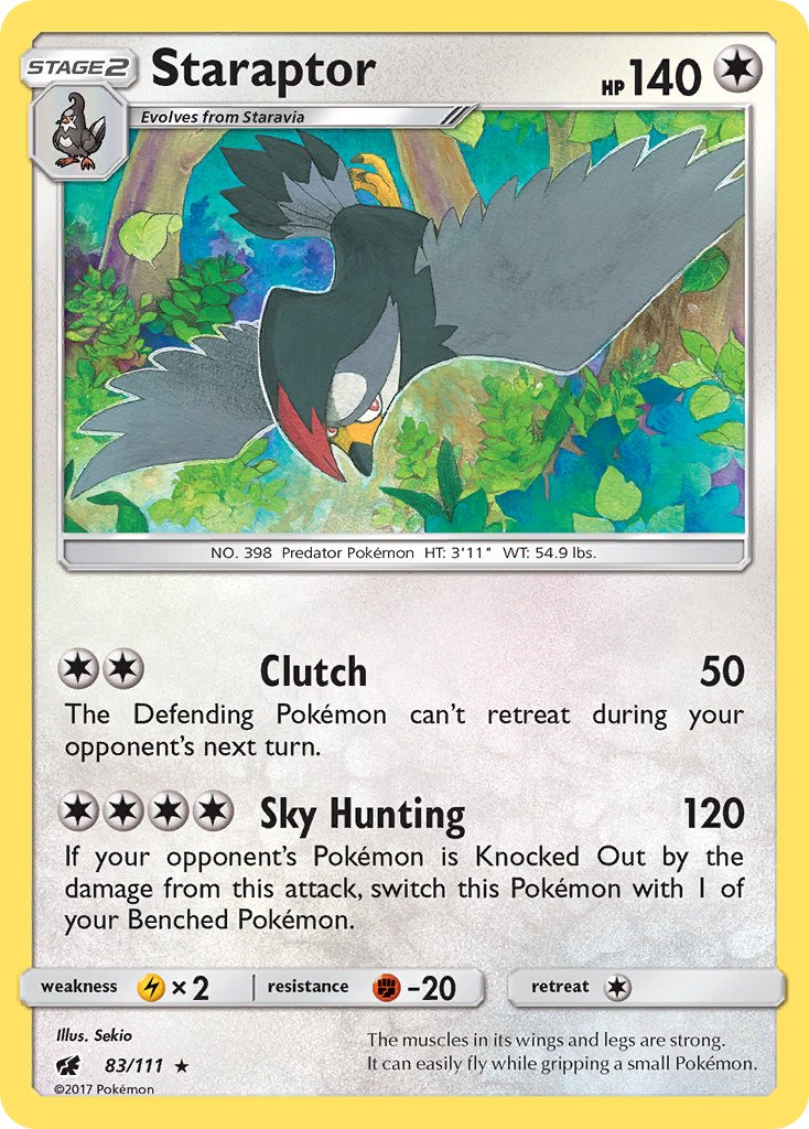 Crimson Invasion Staraptor Pokémon card
