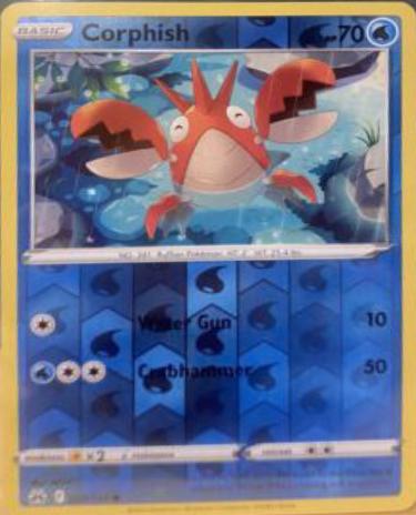 Crown Zenith Corphish [Reverse Holo] Pokémon card