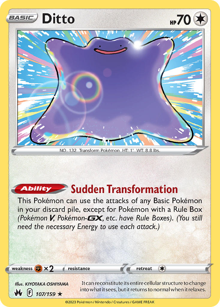 Crown Zenith Ditto Pokémon card