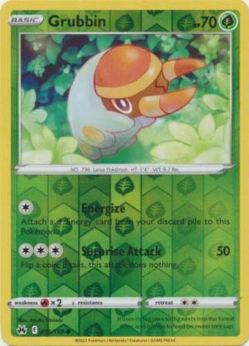 Crown Zenith Grubbin [Reverse Holo] Pokémon card