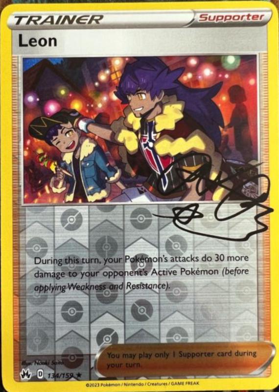 Crown Zenith Leon [Reverse Holo] Pokémon card