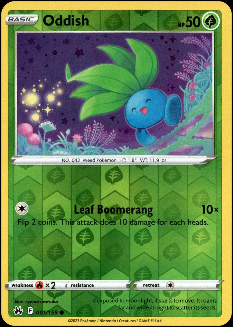 Crown Zenith Oddish [Reverse Holo] Pokémon card