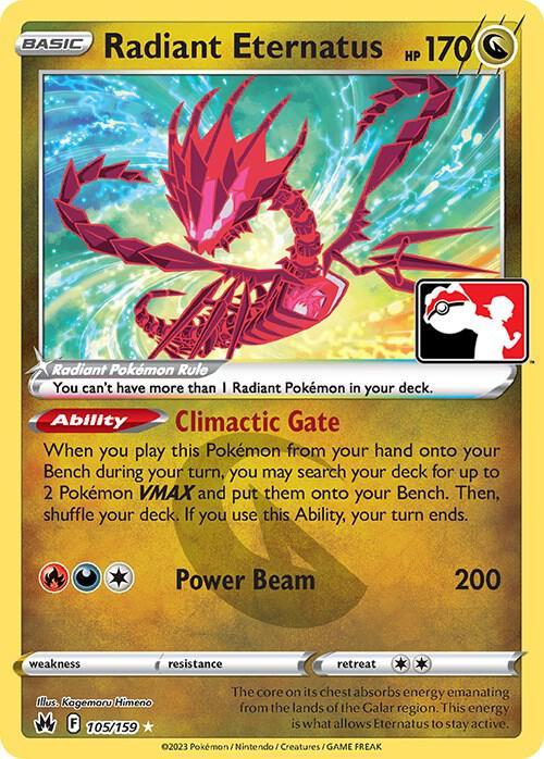 Crown Zenith Radiant Eternatus [Prize-Pack] Pokémon card