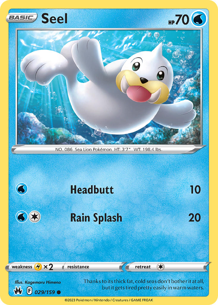 Crown Zenith Seel Pokémon card