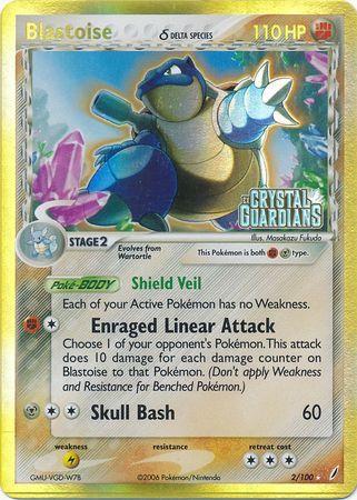 Crystal Guardians Blastoise [Reverse Holo] Pokémon card