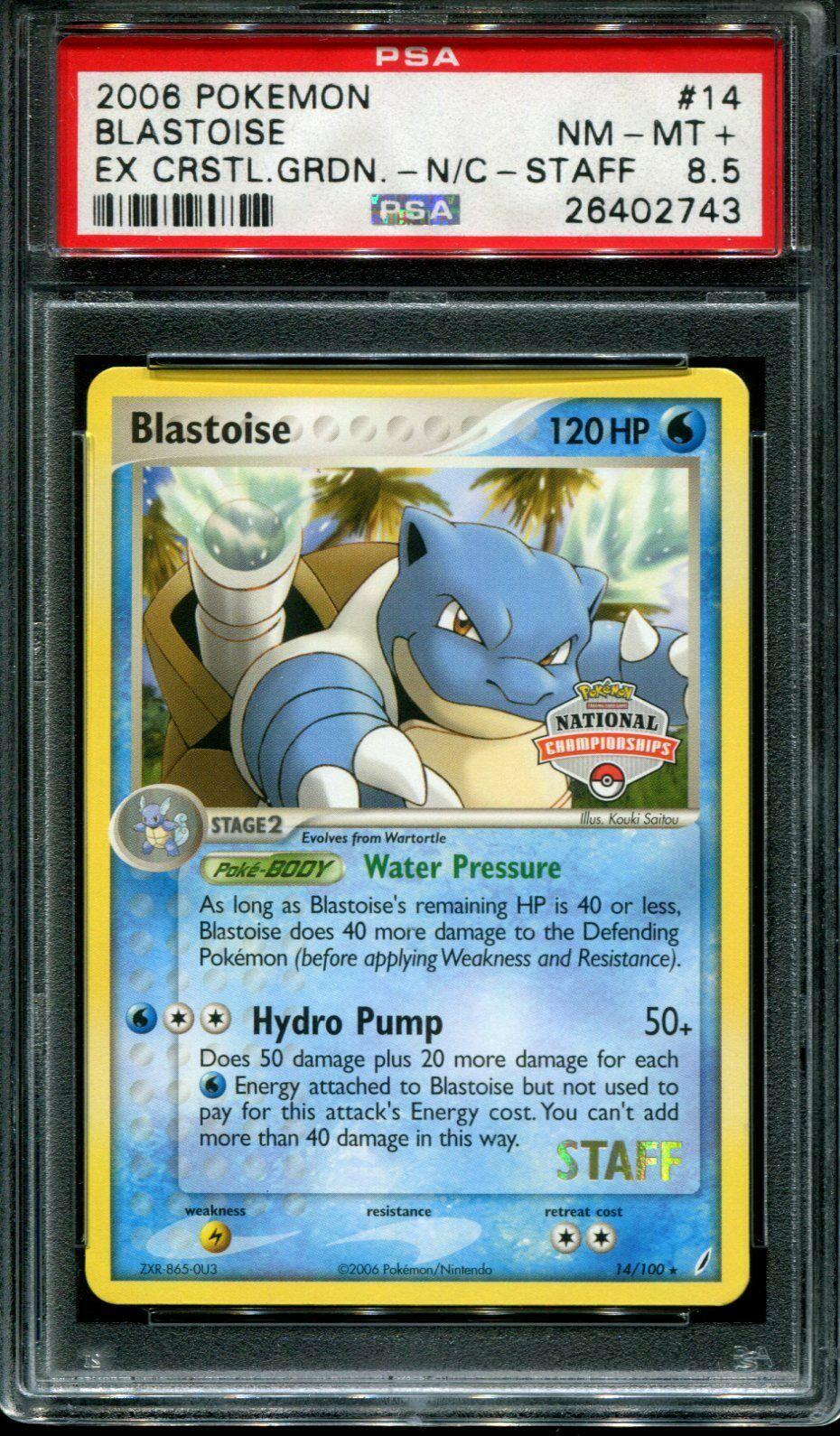 Crystal Guardians Blastoise [Staff] Pokémon card