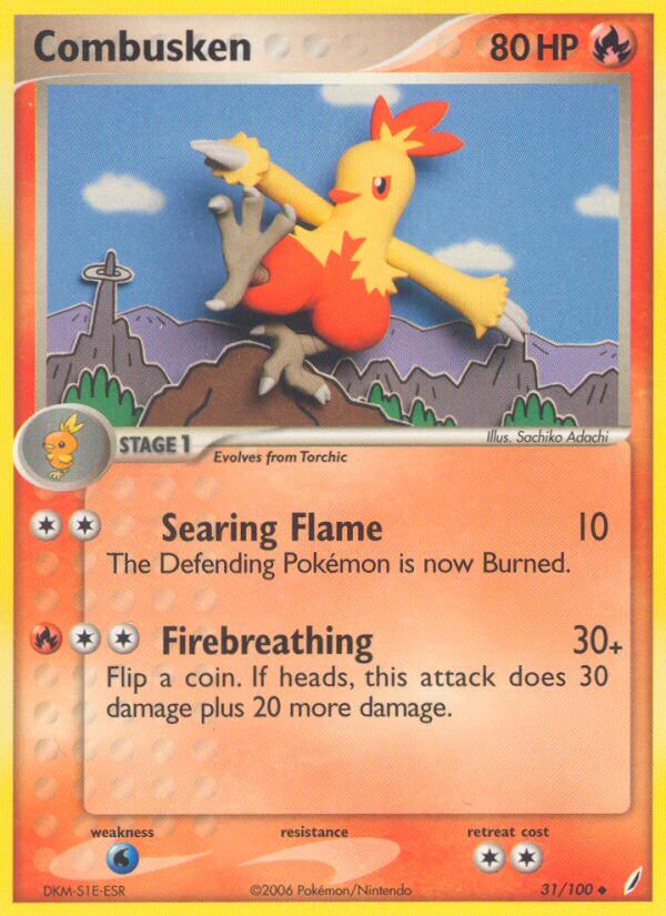 Crystal Guardians Combusken Pokémon card