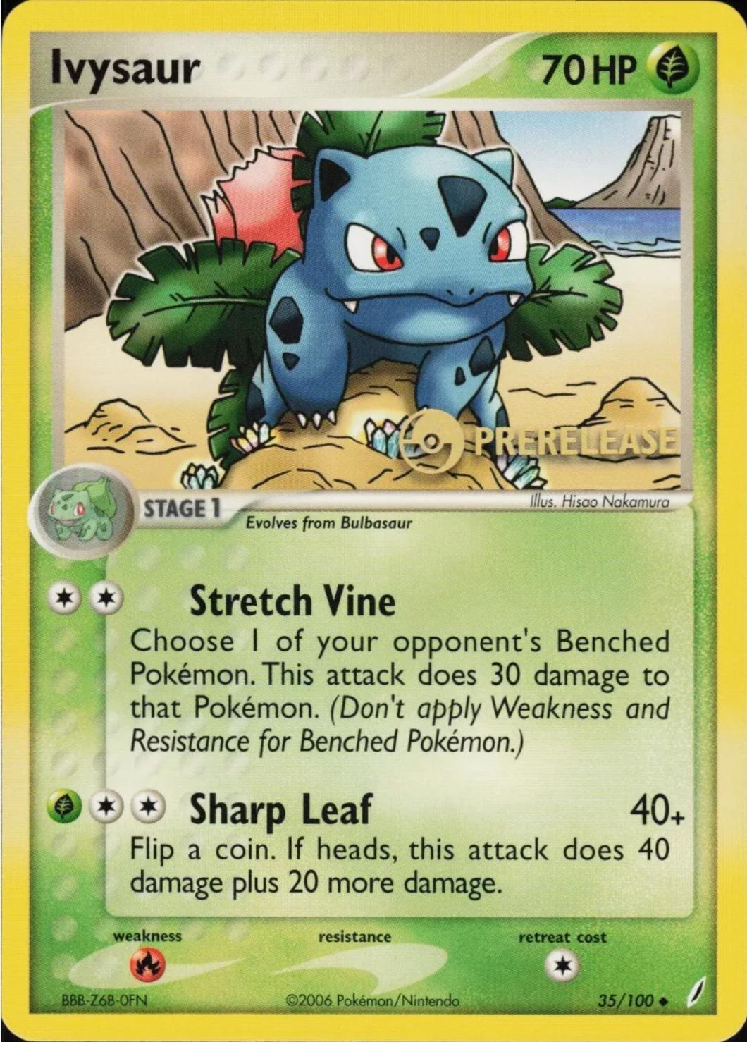 Crystal Guardians Ivysaur [Prerelease] Pokémon card