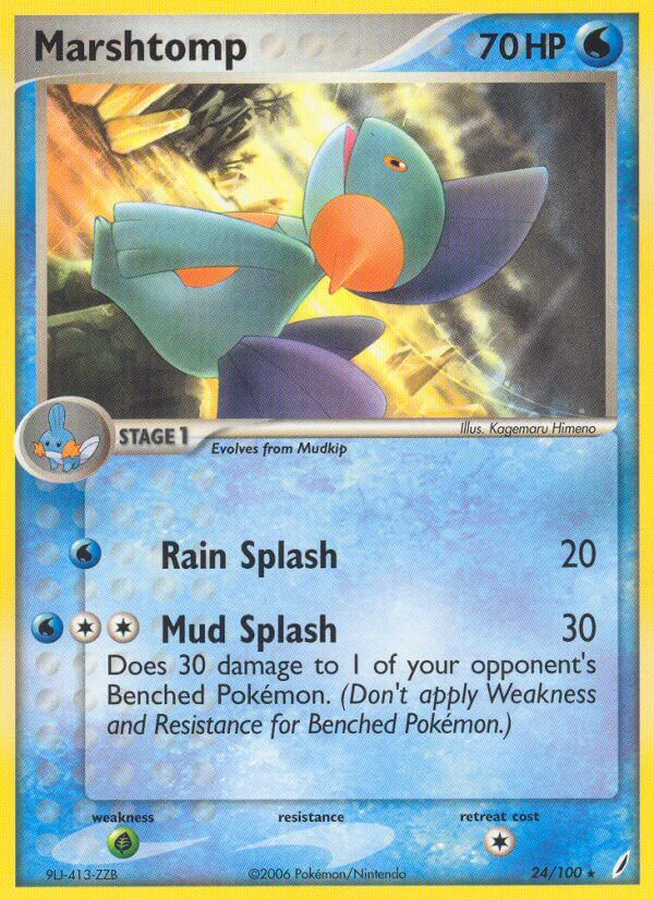 Crystal Guardians Marshtomp Pokémon card