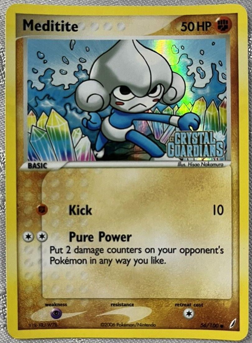 Crystal Guardians Meditite [Stamped] Pokémon card