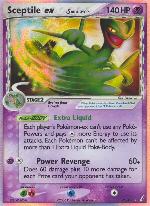 Crystal Guardians Sceptile EX Pokémon card