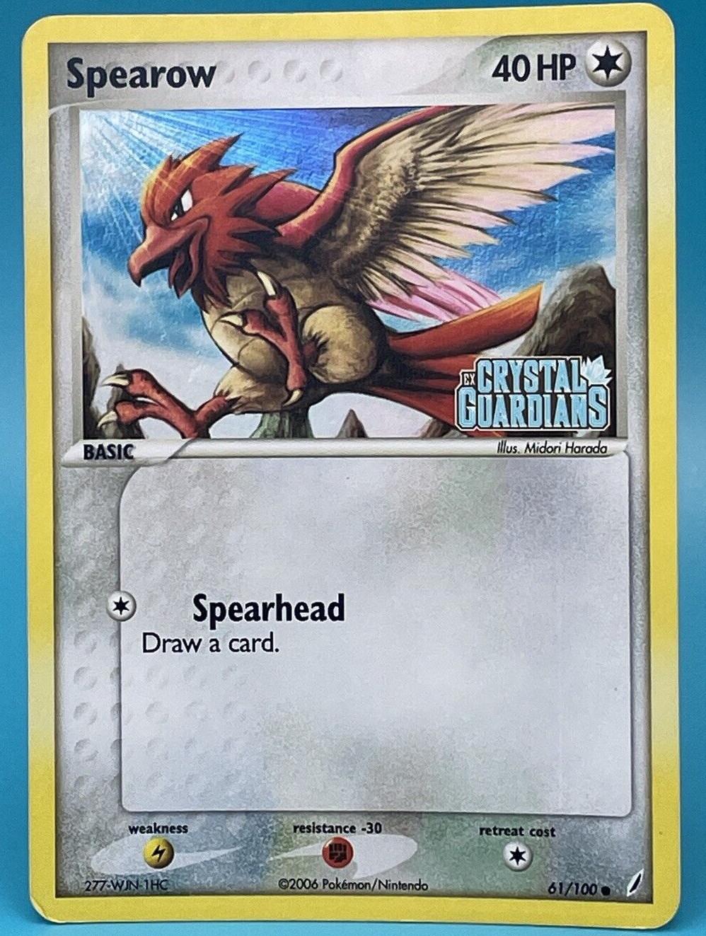 Crystal Guardians Spearow [Stamped-Holo] Pokémon card