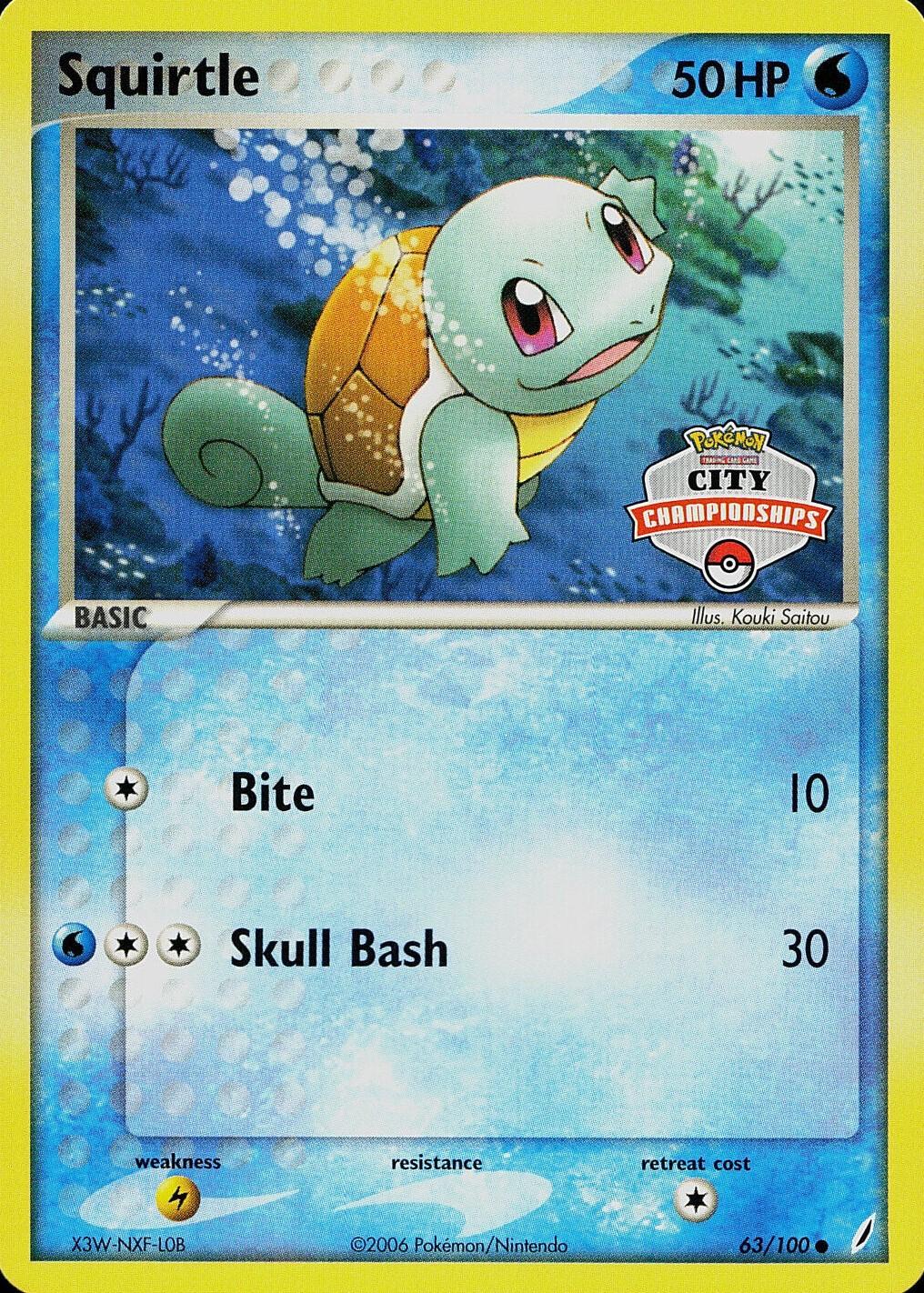 Crystal Guardians Squirtle [City-Championships] Pokémon card