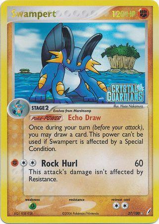 Crystal Guardians Swampert [Reverse Holo] Pokémon card