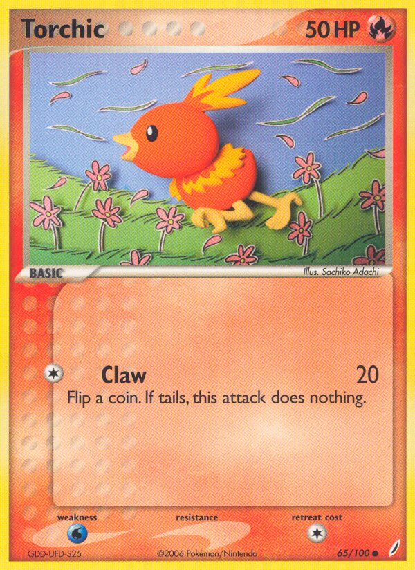 Crystal Guardians Torchic Pokémon card