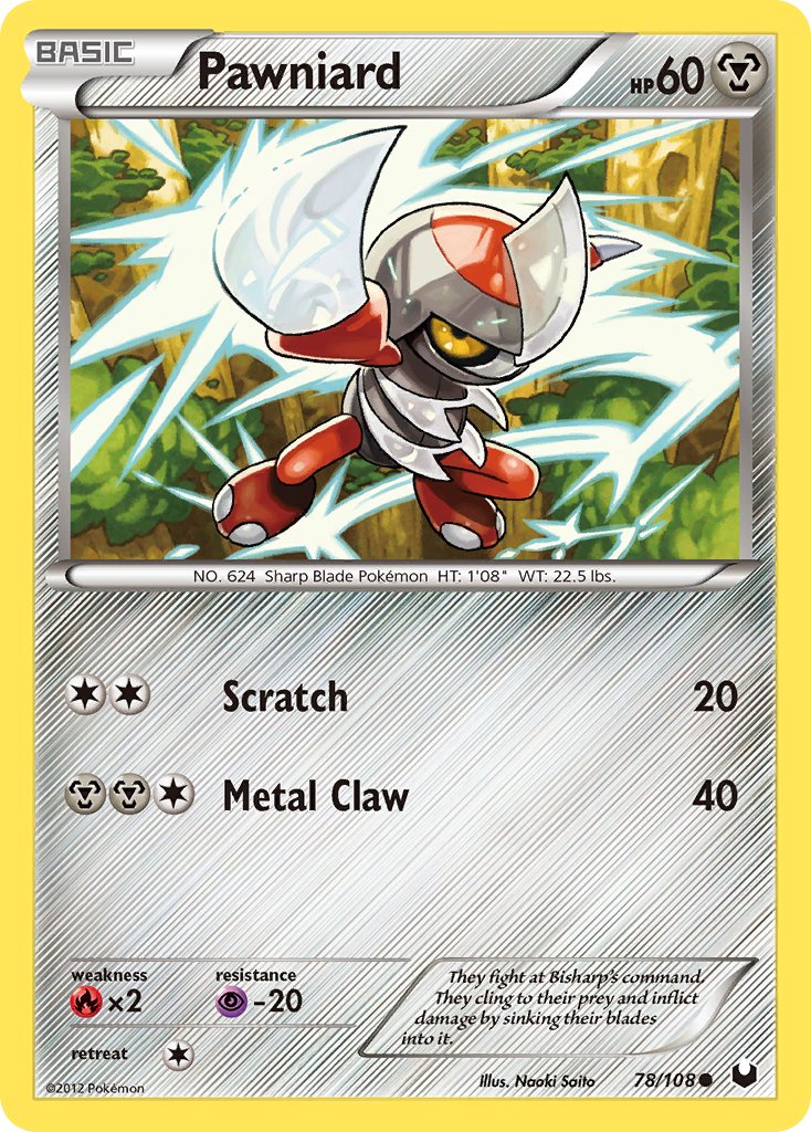 Dark Explorers Pawniard Pokémon card