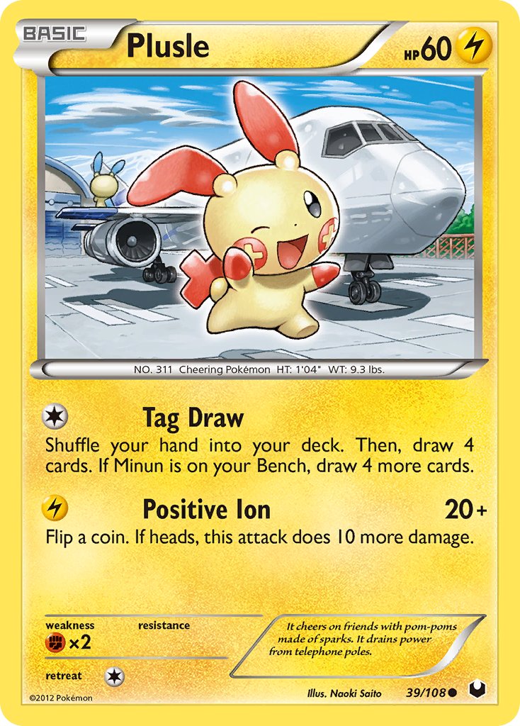 Dark Explorers Plusle Pokémon card
