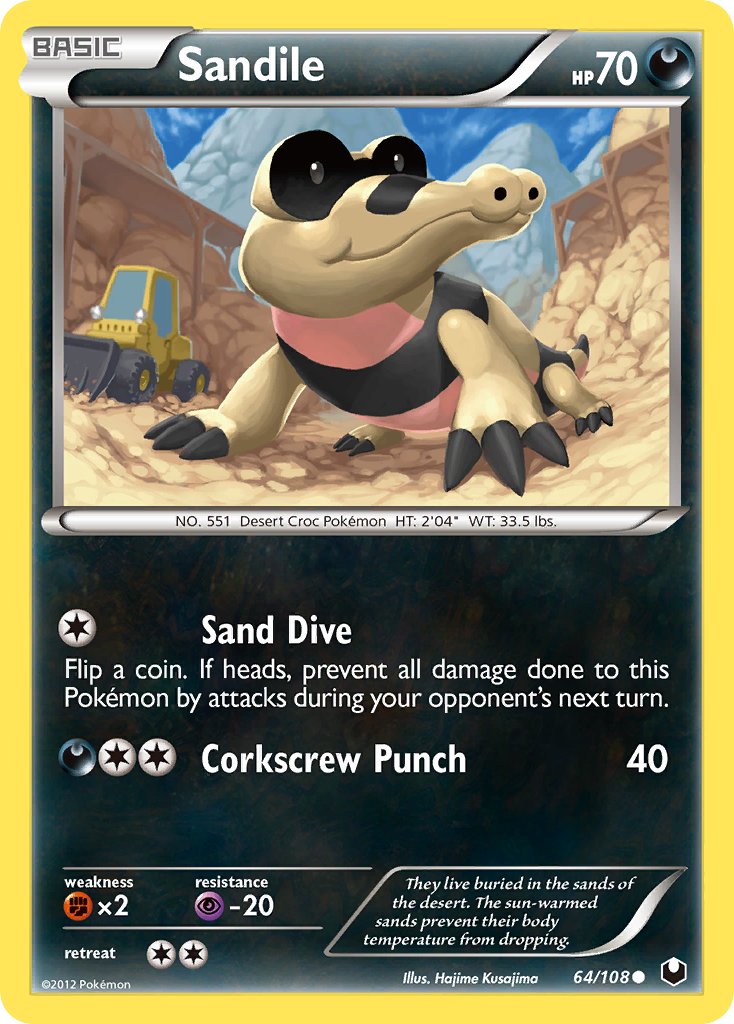 Dark Explorers Sandile Pokémon card