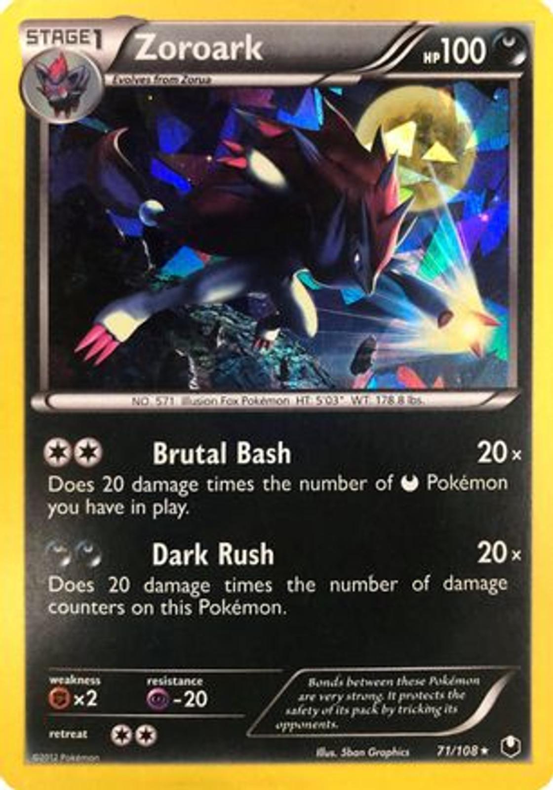 Dark Explorers Zoroark [Cracked-Ice] Pokémon card