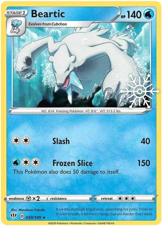 Darkness Ablaze Beartic [Snowflake-Stamp] Pokémon card
