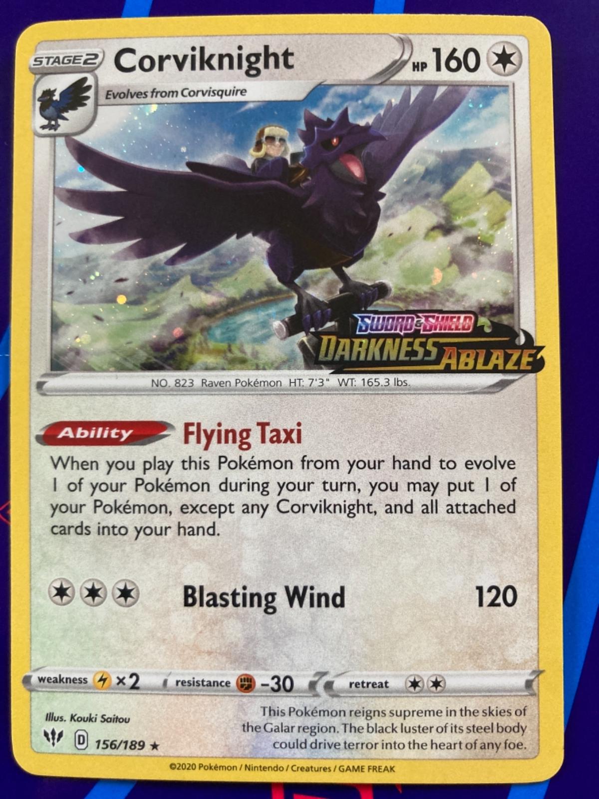 Darkness Ablaze Corviknight [Pre-release] Pokémon card