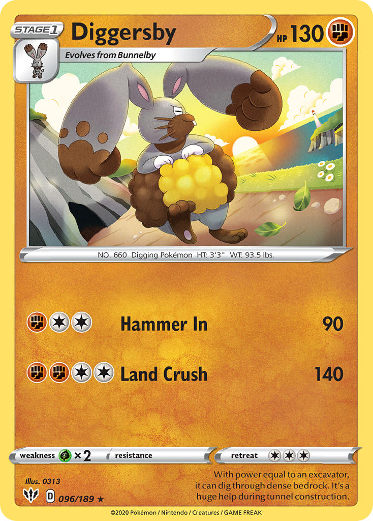 Darkness Ablaze Diggersby Pokémon card