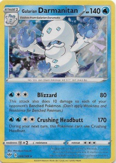 Darkness Ablaze Galarian Darmanitan [Cracked-Ice] Pokémon card