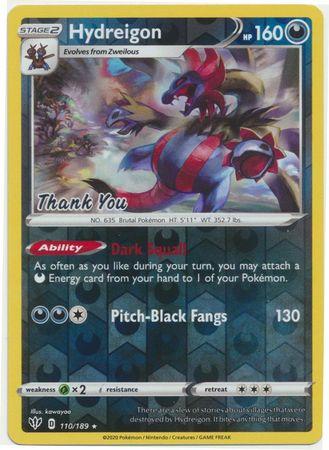 Darkness Ablaze Hydreigon [Thank-You] Pokémon card