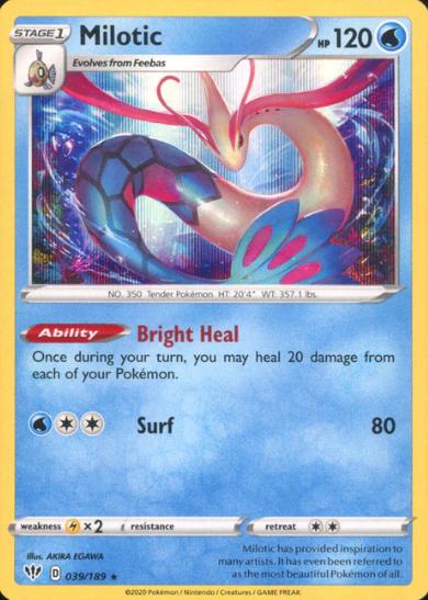 Darkness Ablaze Milotic [Holo] Pokémon card