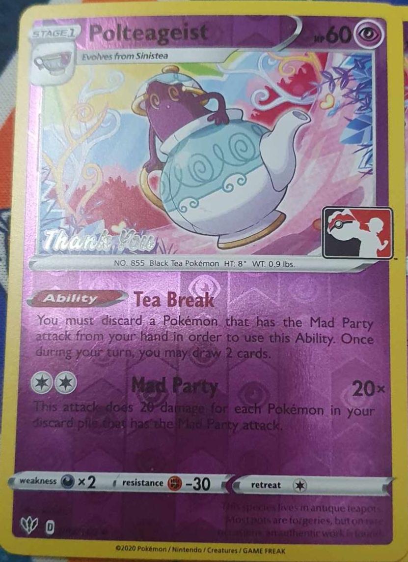 Darkness Ablaze Polteageist [Thank-You] Pokémon card