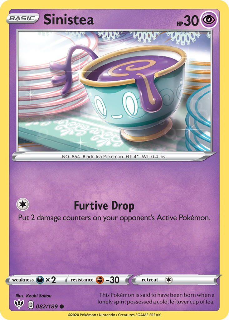 Darkness Ablaze Sinistea Pokémon card