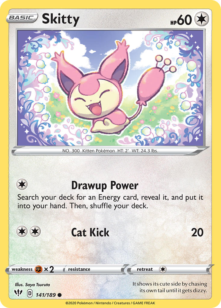 Darkness Ablaze Skitty Pokémon card