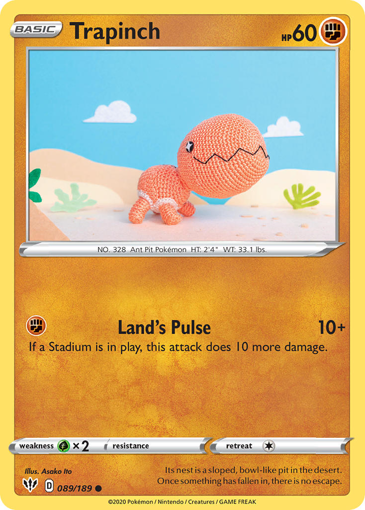 Darkness Ablaze Trapinch Pokémon card
