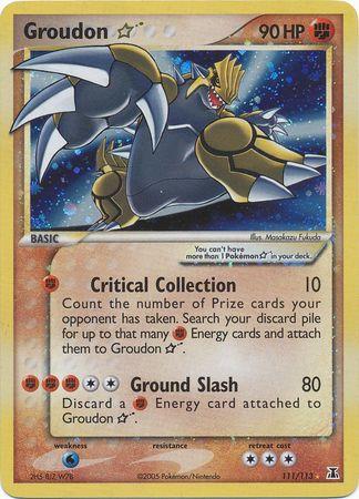 Delta Species Groudon [Gold-Star] Pokémon card