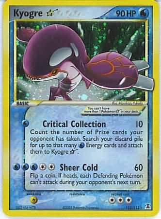 Delta Species Kyogre [Gold-Star] Pokémon card