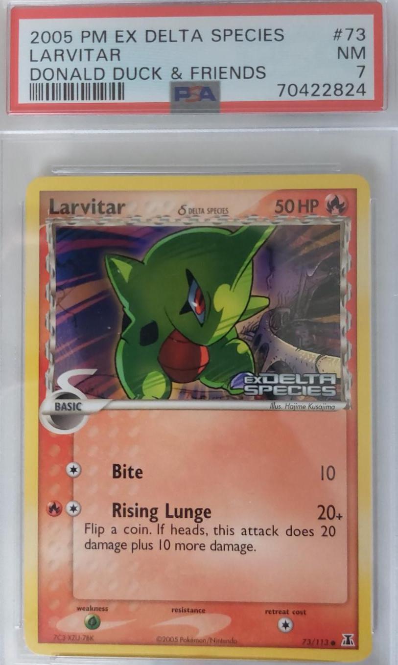Delta Species Larvitar [Donald-Duck] Pokémon card