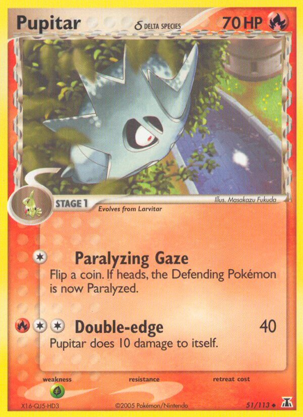 Delta Species Pupitar Pokémon card