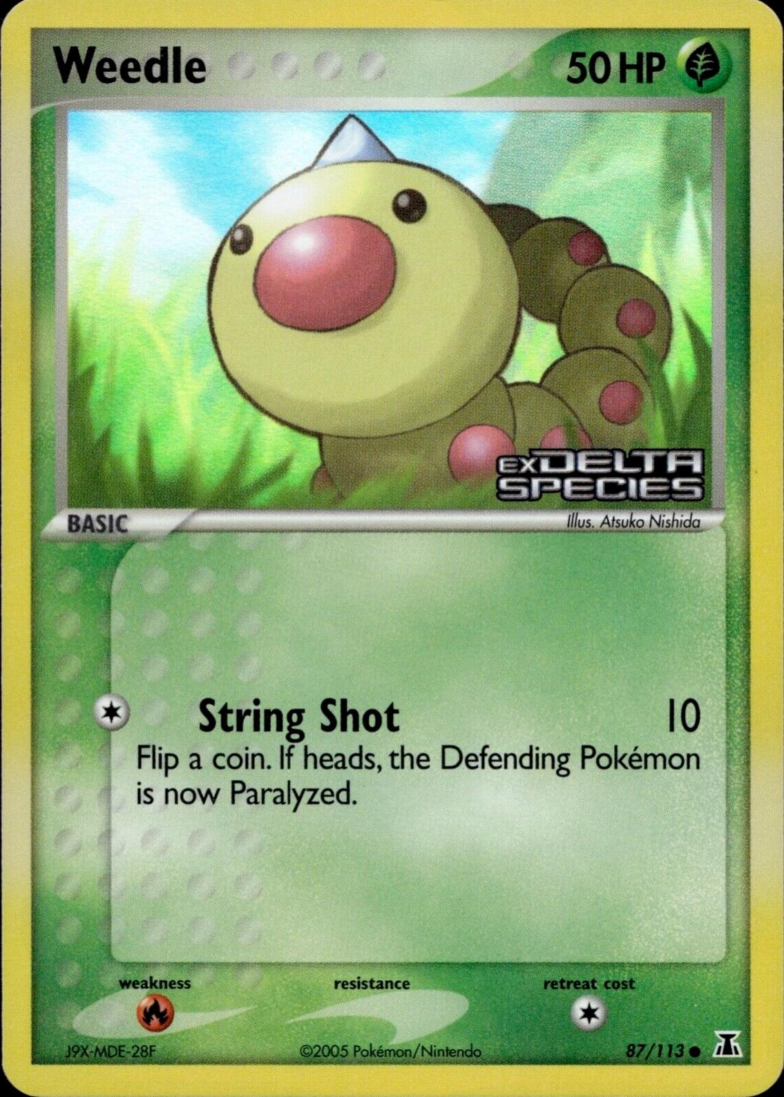Delta Species Weedle [Reverse Holo] Pokémon card