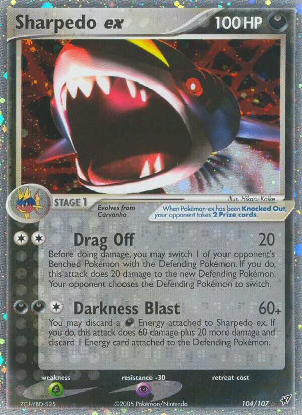 Deoxys Sharpedo EX Pokémon card