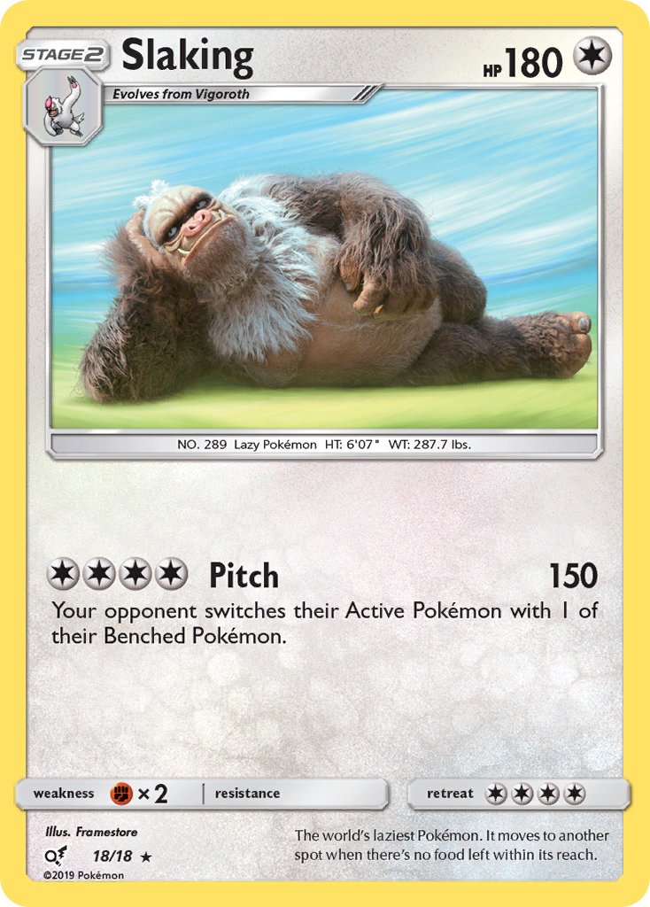Detective Pikachu Slaking Pokémon card