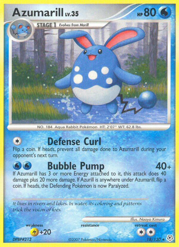 Diamond & Pearl Azumarill Pokémon card