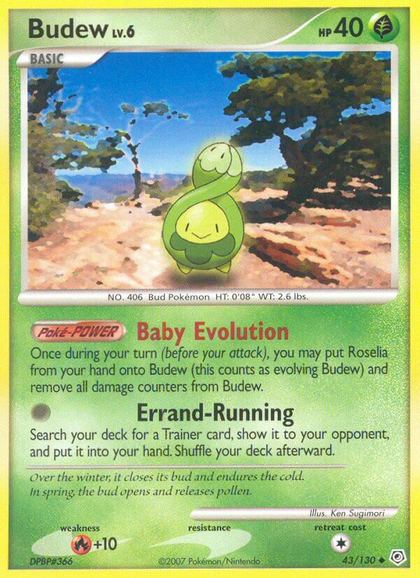 Diamond & Pearl Budew Pokémon card