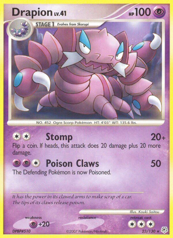 Diamond & Pearl Drapion Pokémon card