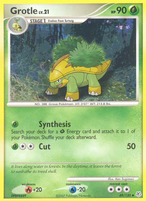 Diamond & Pearl Grotle Pokémon card