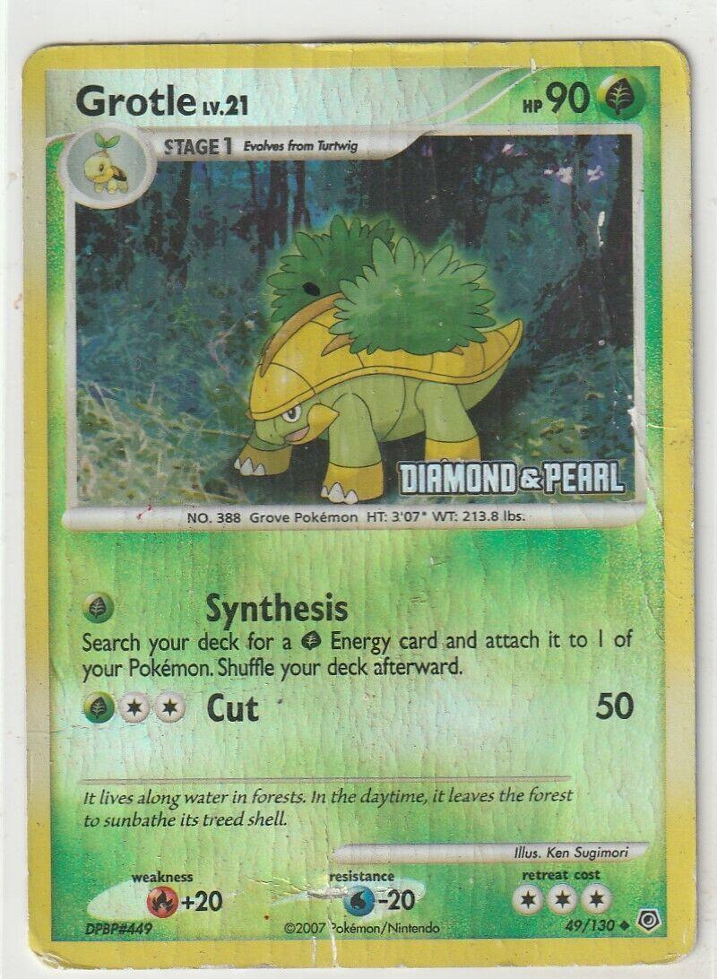 Diamond & Pearl Grotle [Stamped] Pokémon card