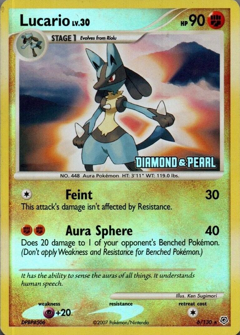 Diamond & Pearl Lucario [Stamped] Pokémon card
