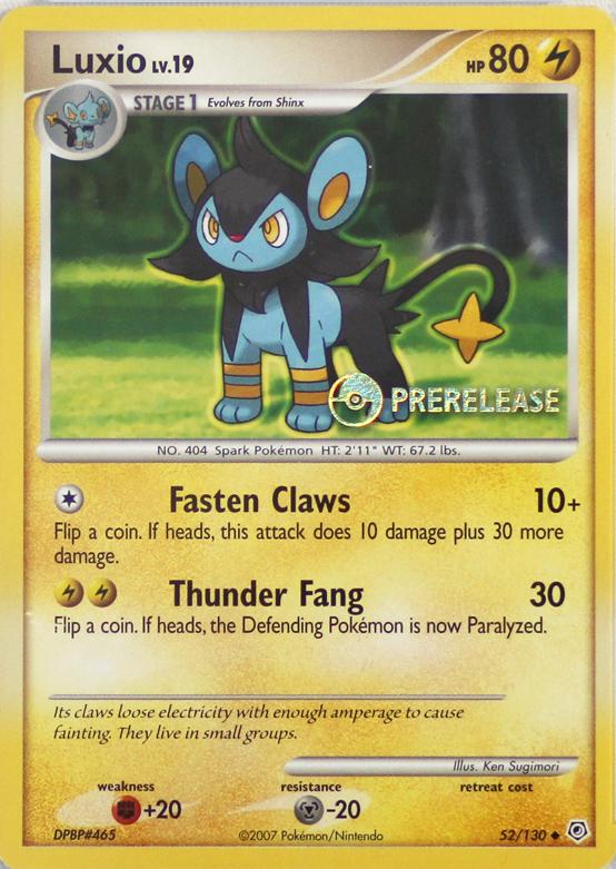 Diamond & Pearl Luxio [Pre-release] Pokémon card