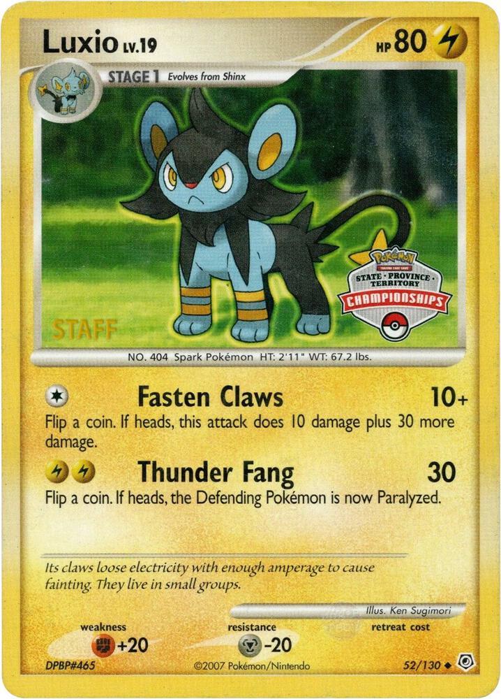 Diamond & Pearl Luxio [State-Championship-Staff] Pokémon card