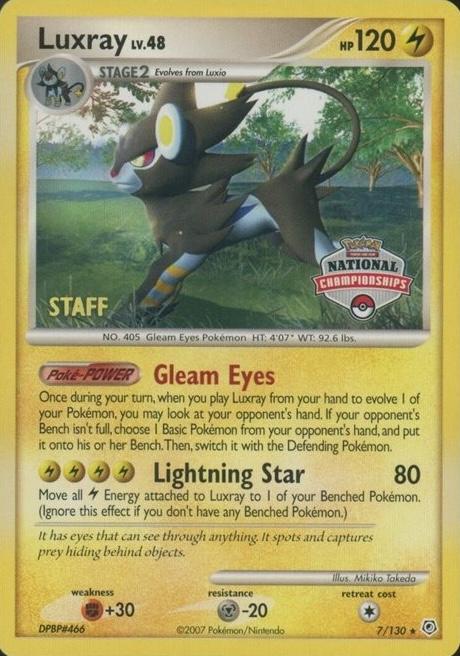 Diamond & Pearl Luxray [National-Championships-Staff] Pokémon card