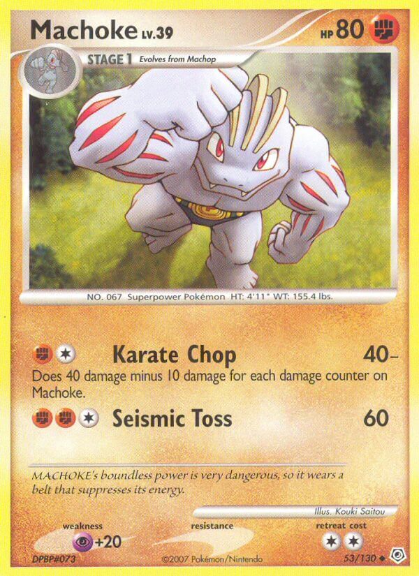 Diamond & Pearl Machoke Pokémon card